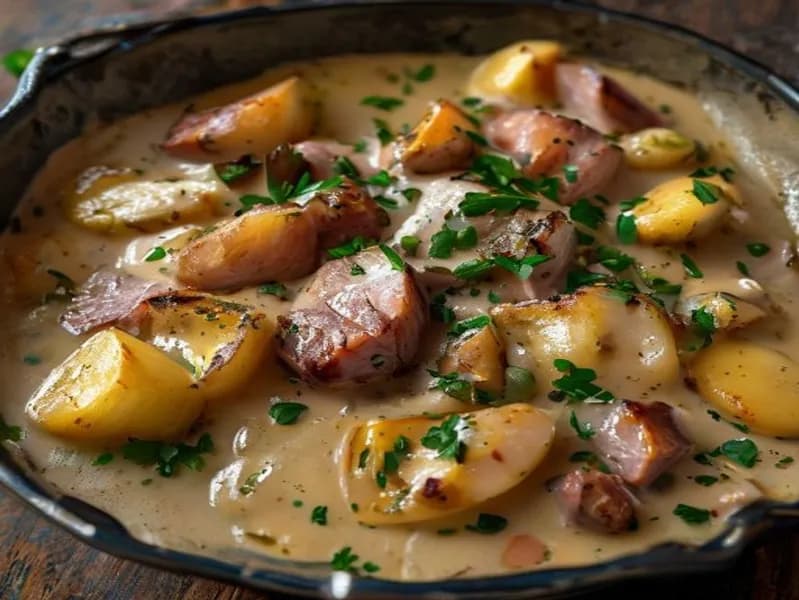 One-pot kassler med potatis och dijonsenap - enkelt recept från MatVeckan