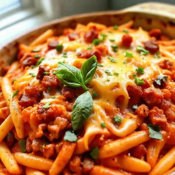 Medelhavsinspirerad bacongratäng med fullkornspasta - enkelt recept från MatVeckan