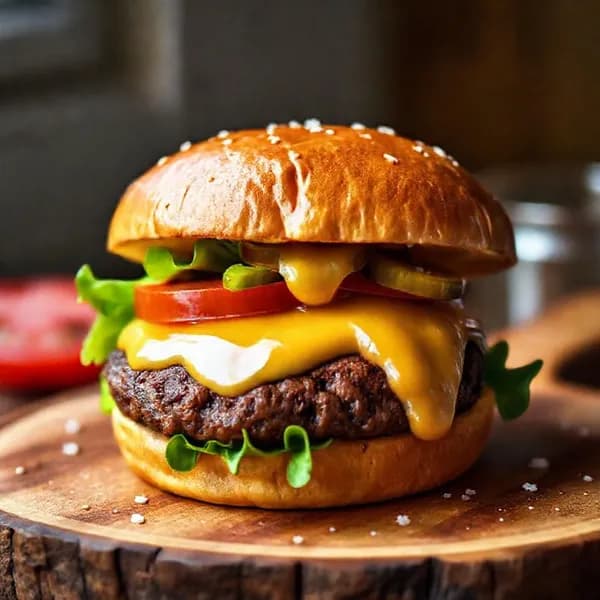 Klassisk cheeseburgare med briochebröd - enkelt recept från MatVeckan