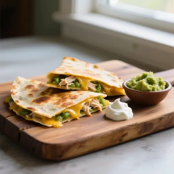 Quesadillas Fáciles: Snabblagade med ost och salsa verde - enkelt recept från MatVeckan