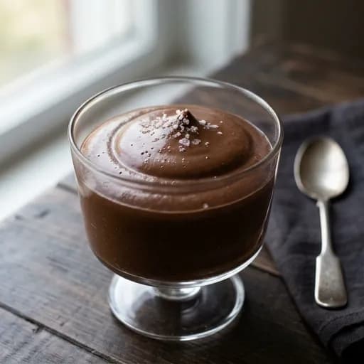 Lyxig chokladmousse på krämig äggbas med havssalt - enkelt recept från MatVeckan