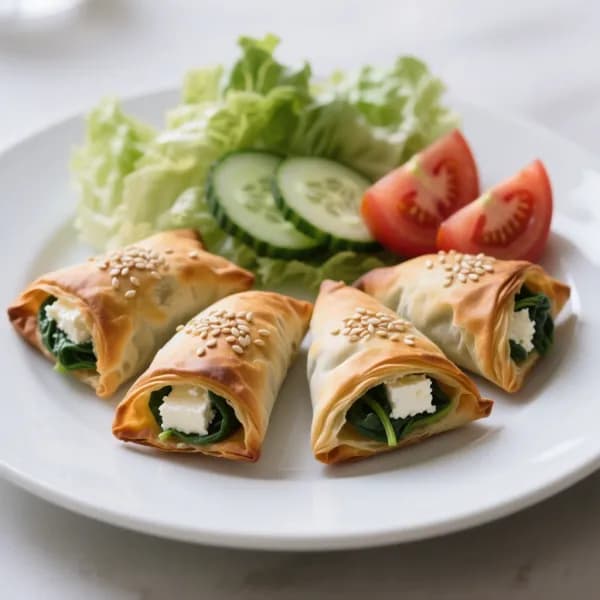 Frasiga filodegsknyten med fetaost och spenat - enkelt recept från MatVeckan