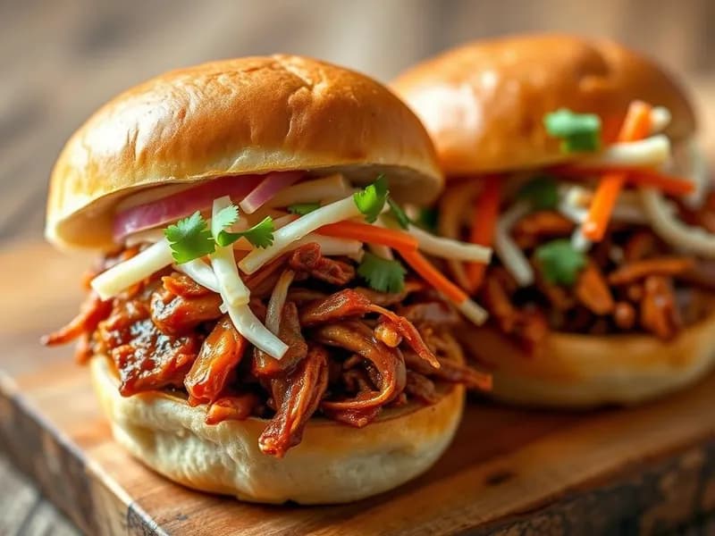 Vegetariska "pulled" jackfruit sliders med cole slaw - enkelt recept från MatVeckan