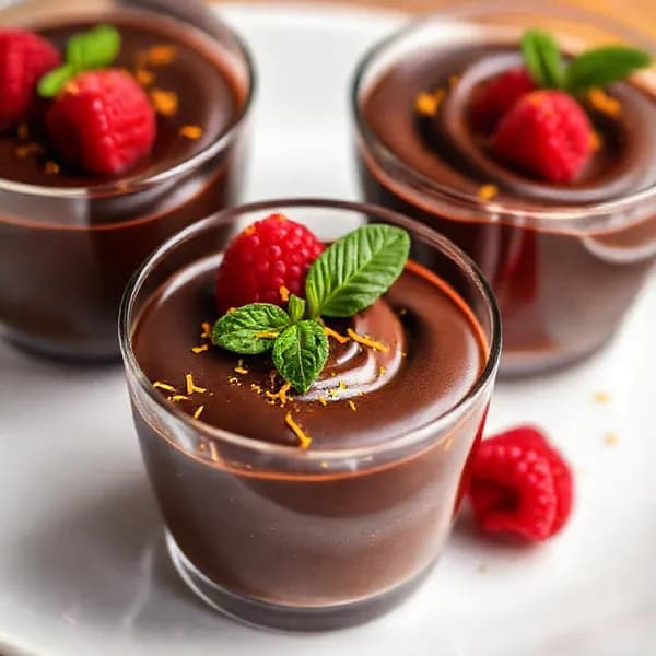 Mörk chokladmousse med apelsinzest - enkelt recept från MatVeckan