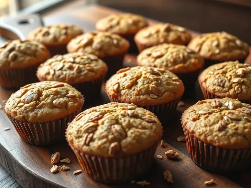 Snabba frukostmuffins med havregryn och nötter - enkelt recept från MatVeckan