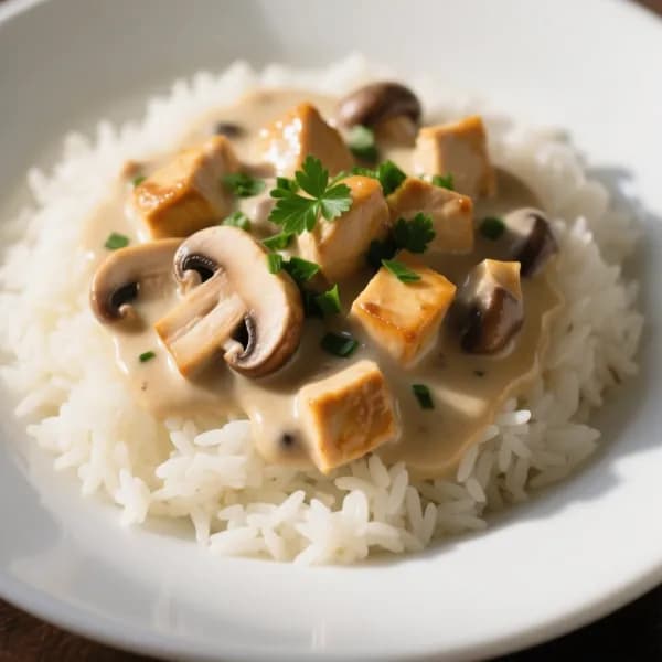 Krämig kyckling stroganoff med champinjoner - enkelt recept från MatVeckan