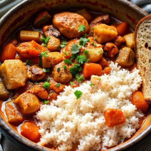 Örtig kycklinggryta utan grädde - enkelt recept från MatVeckan
