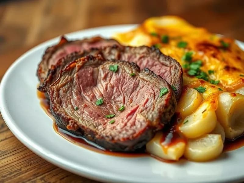 Klassisk rostbiff och potatisgratäng - enkelt recept från MatVeckan