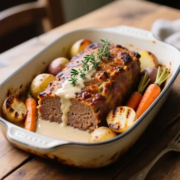 Köttfärslimpa med timjan och rotsaker - enkelt recept från MatVeckan