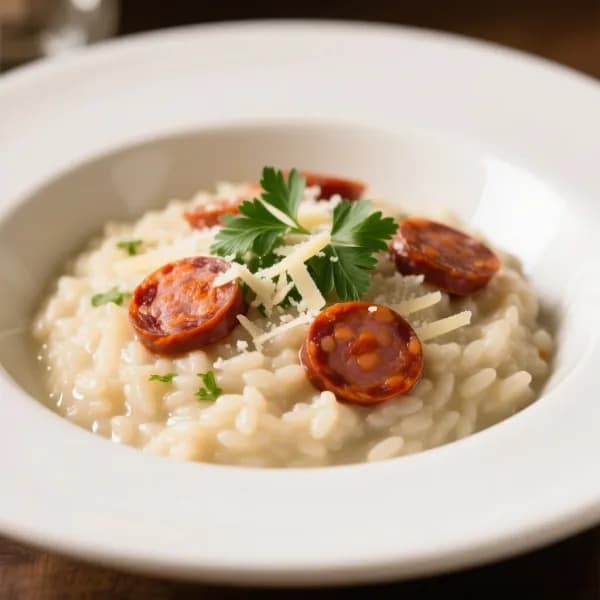 Het chorizo-risotto med parmesan - enkelt recept från MatVeckan