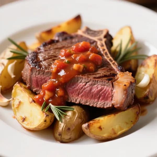 Entrecôte Provençale med rosmarinpotatis - enkelt recept från MatVeckan