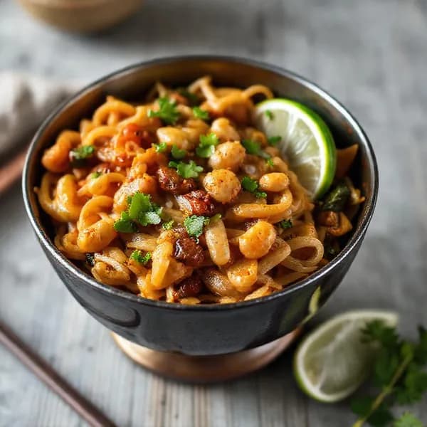 Pad thai-inspirerad kycklingwok - enkelt recept från MatVeckan