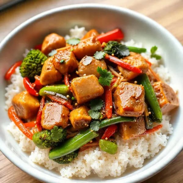 Snabblagad kycklingwok med grönsaker - enkelt recept från MatVeckan
