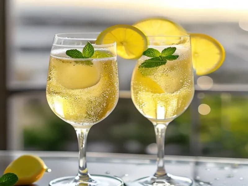 Frisk mousserande välkomstdrink med fläder - enkelt recept från MatVeckan