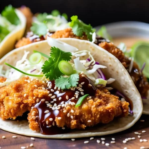 Smashed katsu kycklingtacos med sesam - enkelt recept från MatVeckan