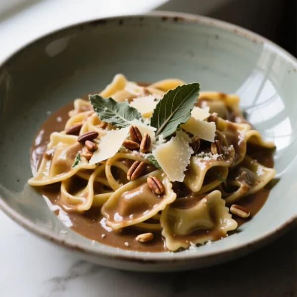 Rustik bondpasta med salvia och brynt smör - enkelt recept från MatVeckan