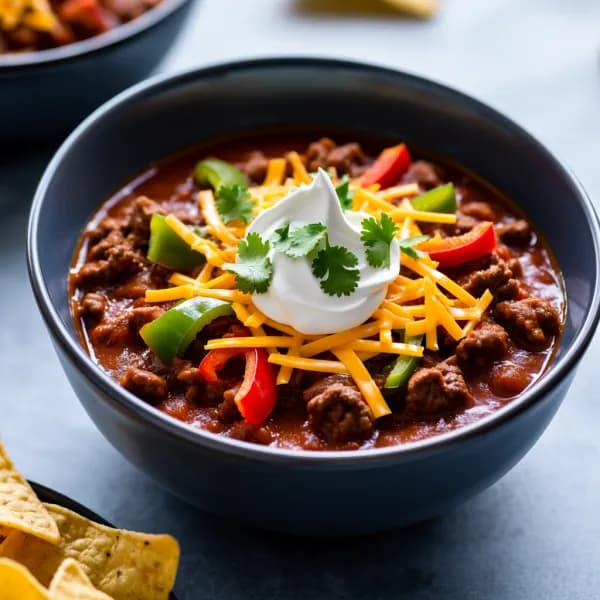 Texas chili i slow cooker med cheddarost - enkelt recept från MatVeckan