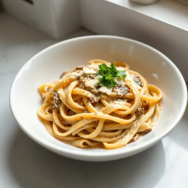 Snabb tryffelpasta med tagliatelle (Lazy gourmet) - enkelt recept från MatVeckan