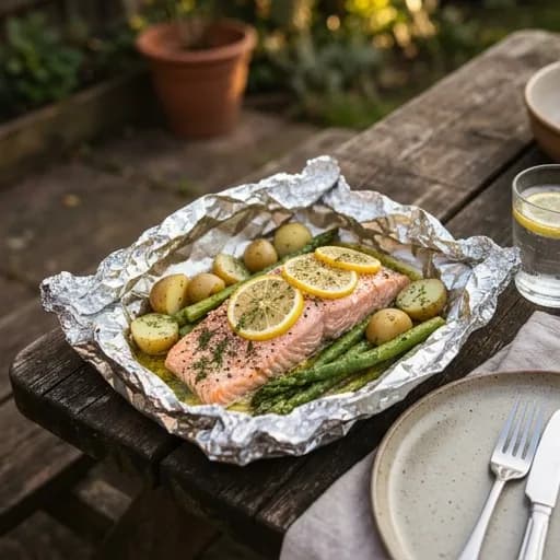 Friskt laxpaket med citron och dill för sommargrillen - enkelt recept från MatVeckan