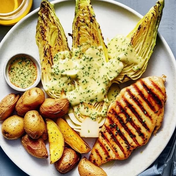 Grillad spetskål med citronparmesan - enkelt recept från MatVeckan