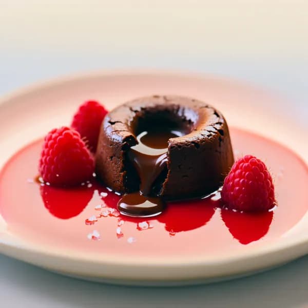 Chokladfondant med hallon och havssalt - enkelt recept från MatVeckan