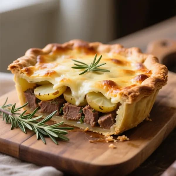 Lammfärspaj med rosmarin och potatis - enkelt recept från MatVeckan