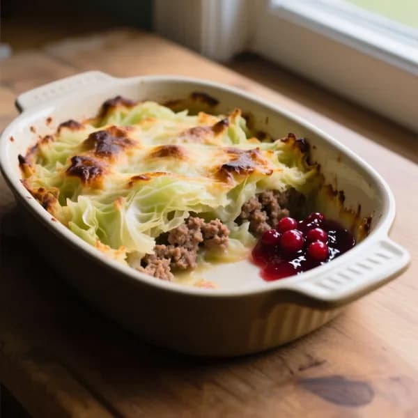 Köttfärs- och vitkålspudding - enkelt recept från MatVeckan