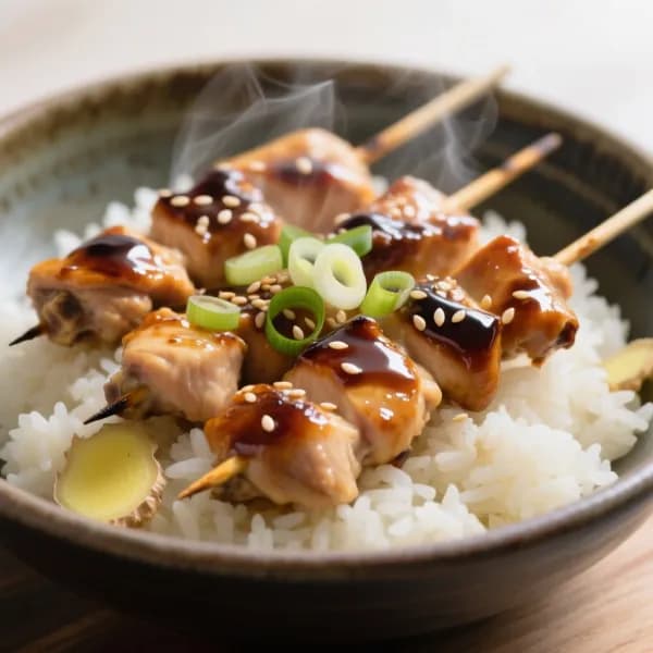Vardagskyckling Yakitori med ingefärsris - enkelt recept från MatVeckan