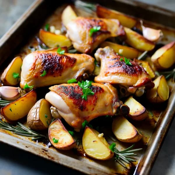 Citronkyckling med rosmarinrostad potatis - enkelt recept från MatVeckan