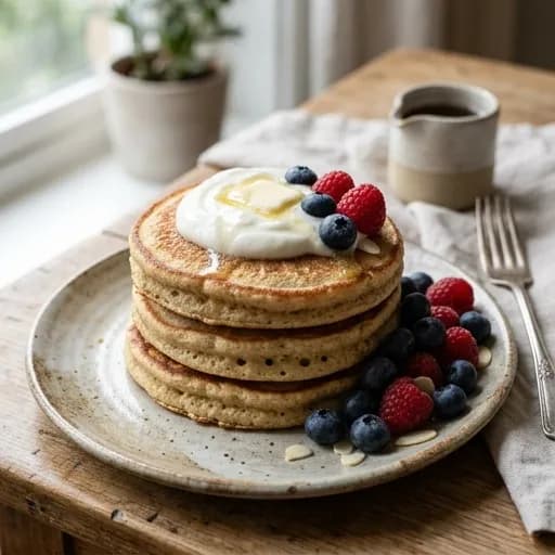 Fluffiga glutenfria vardagspannkakor med mandelmjöl - enkelt recept från MatVeckan
