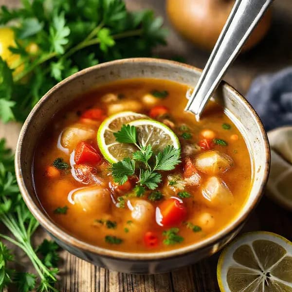 Thailändsk kycklingsoppa med lime och chili - enkelt recept från MatVeckan