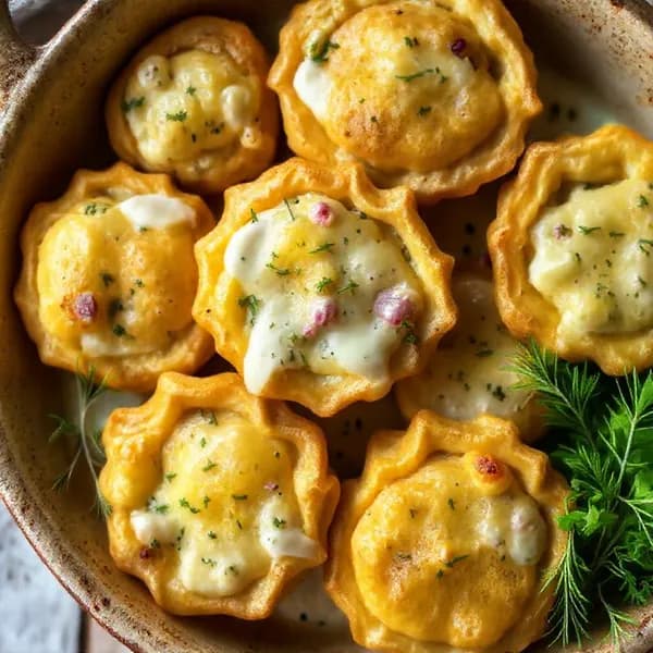 Små potatispajer med gräddig fyllning - enkelt recept från MatVeckan