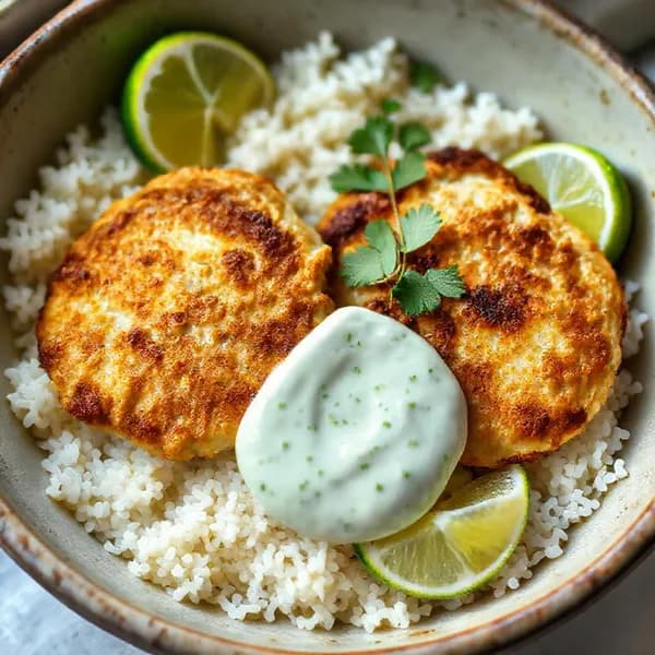 Torskfärsbiffar med chili, lime och kall yoghurtsås - enkelt recept från MatVeckan