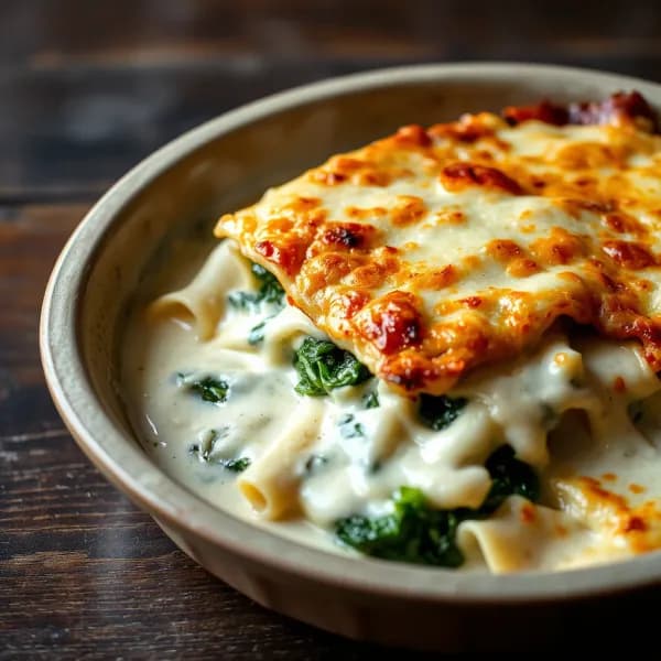 Hälsosam spenatlasagne med krämig bechamelsås - enkelt recept från MatVeckan
