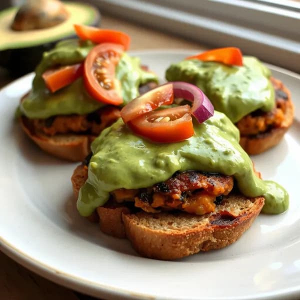 Amerikansk Sötpotatisbiff med Krämig Avokadosås - enkelt recept från MatVeckan