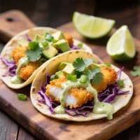 Krispiga fisktacos med limedressing och koriander - veckans recept från MatVeckan