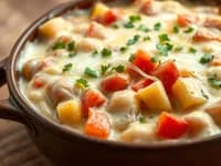 Lyxig kasslergratäng med potatis och paprika - veckans recept från MatVeckan