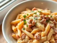 Skolans ost- och skinksås med penne - veckans recept från MatVeckan