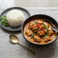 Autentisk thailändsk Paneng med mör kyckling och kokosmjölk - veckans recept från MatVeckan