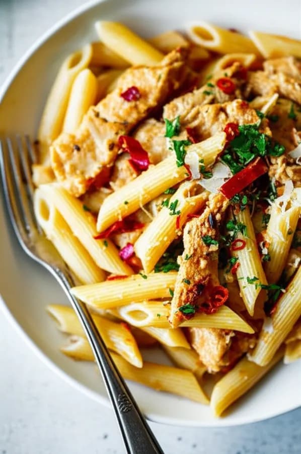Het kycklingpasta med sting