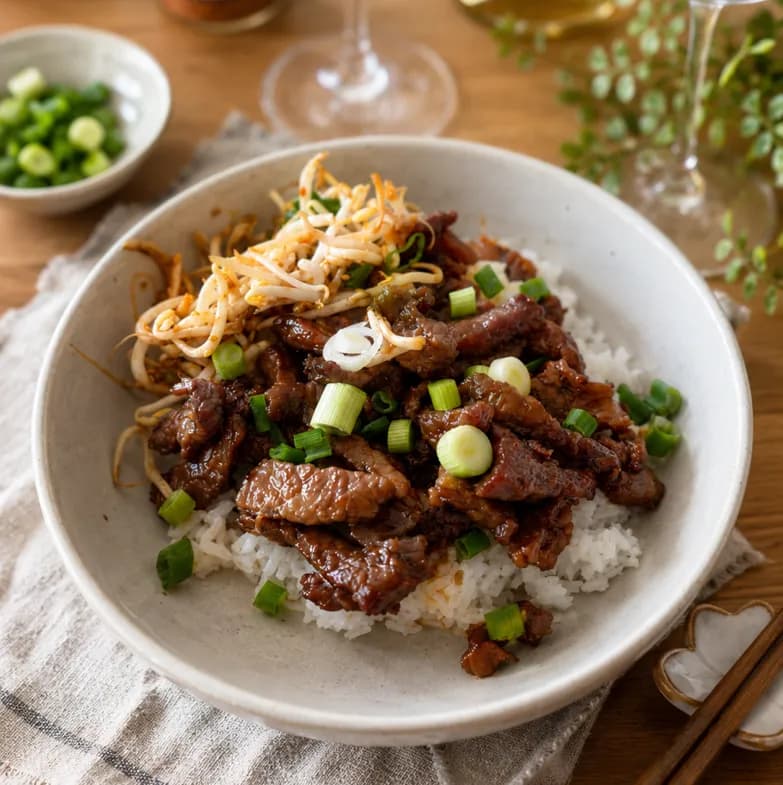 Mörad yakiniku med klassisk ingefärsglaze