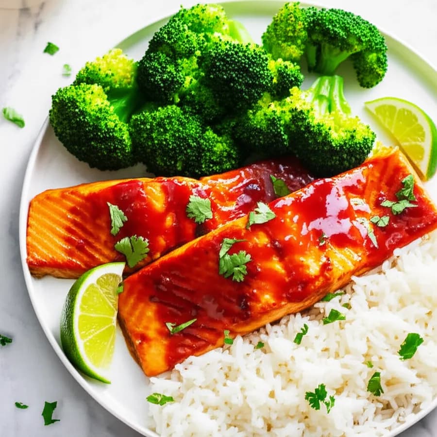 Gochujanglax med krispig broccoli