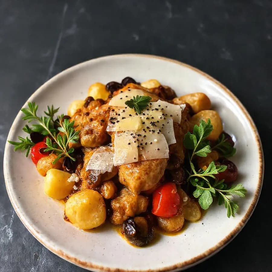 Balsamicosmakande oxfilémedaljonger med parmesanpotatis