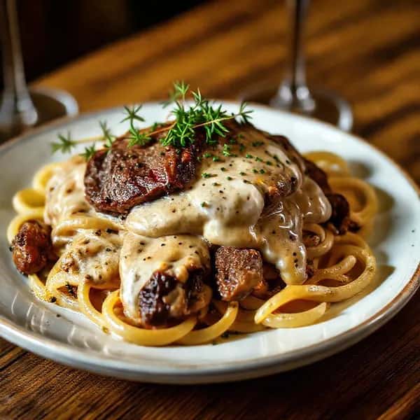 Boeuf Minute Stroganoff - enkelt recept från MatVeckan