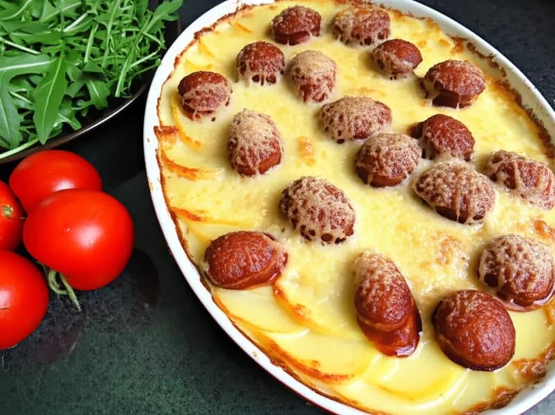 Mustig potatisgratäng med salsiccia - enkelt recept från MatVeckan