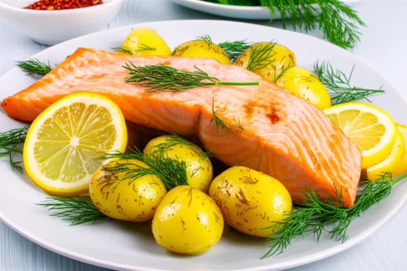 Airfryerlax med dillslungad potatis - enkelt recept från MatVeckan