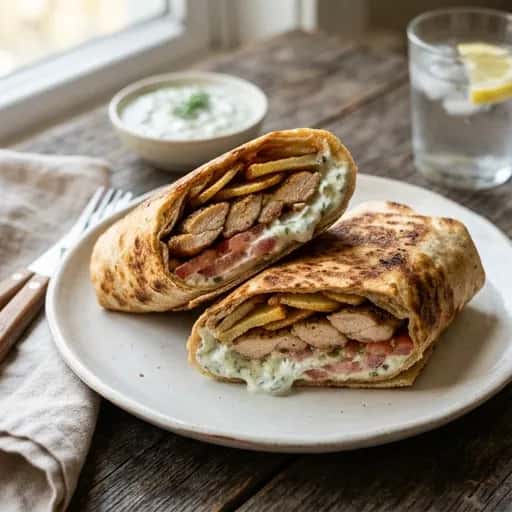 Grillad kycklingwrap med medelhavsinspirerad tzatziki - enkelt recept från MatVeckan