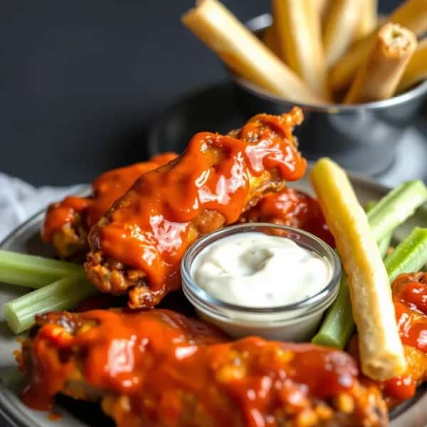 Krispiga Buffalo wings i airfryer - enkelt recept från MatVeckan