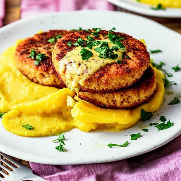 Blomkålsbiffar med smörig dragon - enkelt recept från MatVeckan