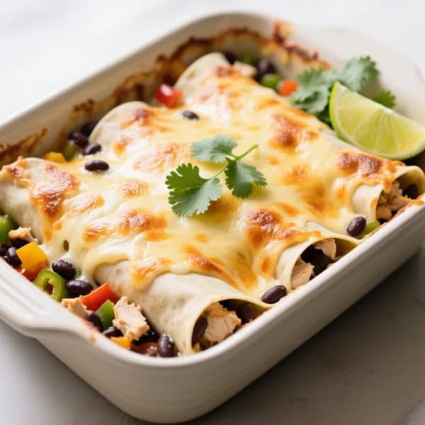 Krämig kycklingenchilada i ugn - enkelt recept från MatVeckan